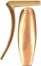 Golden Age Style Buttplate, sand cast brass

Overall length 4-1/2", width 1-1/2", comb 2-5/8".